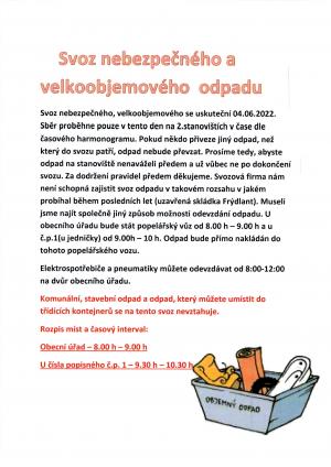 Svoz nebezpečného a velkoobjemového odpadu